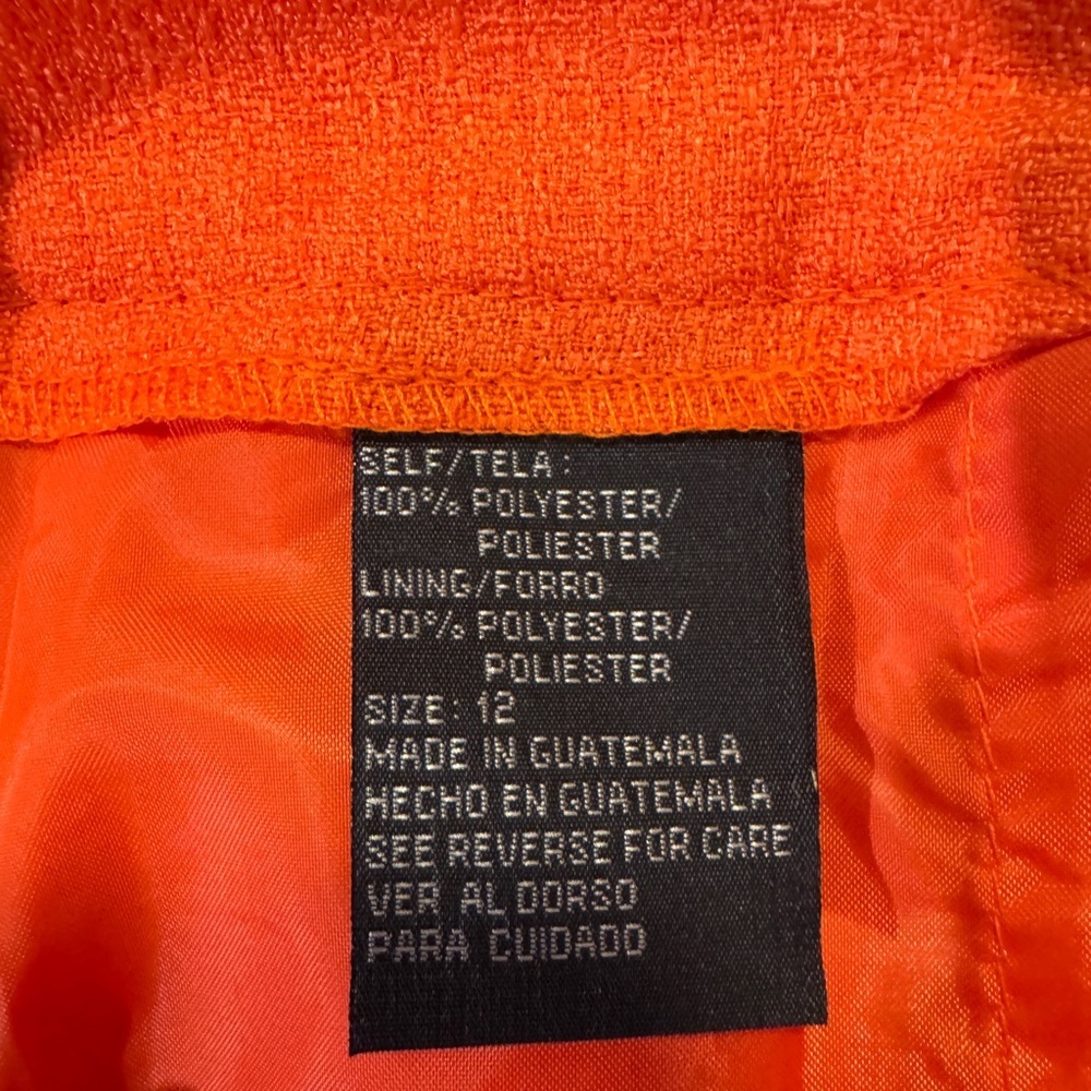 Elegant Orange Women's Pencil Skirt - Picture 3 of 6